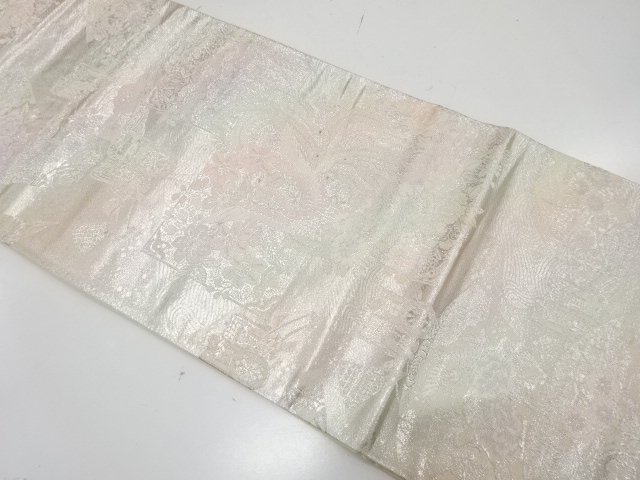 JAPANESE FUKURO OBI / PLATINUM​ FOIL / WOVEN STREAM